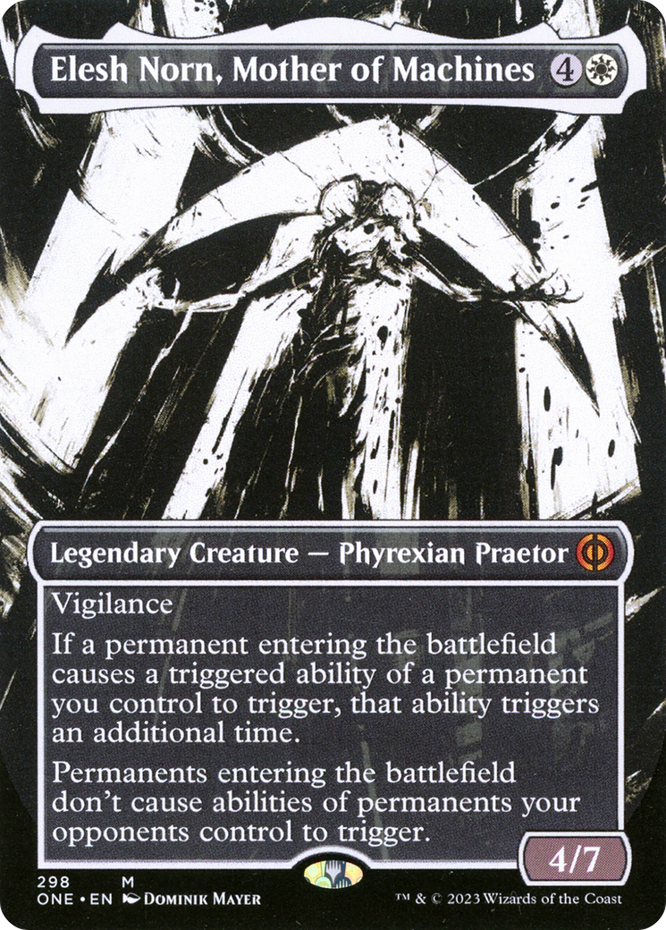 Elesh Norn, Mother of Machines (Borderless Ichor) [Phyrexia: All Will Be One] | Exor Games Bridgewater