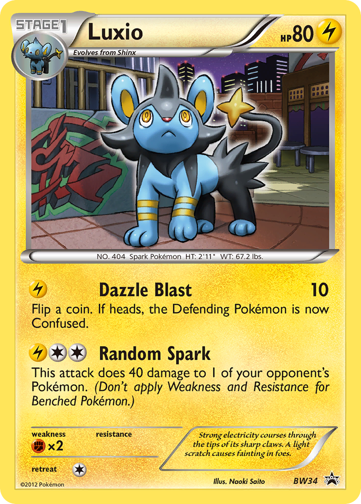 Luxio (BW34) [Black & White: Black Star Promos] | Exor Games Bridgewater