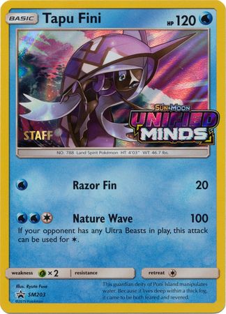 Tapu Fini (SM203) (Staff Prerelease Promo) [Sun & Moon: Black Star Promos] | Exor Games Bridgewater