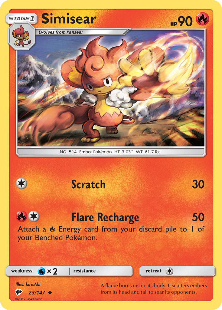 Simisear (23/147) [Sun & Moon: Burning Shadows] | Exor Games Bridgewater