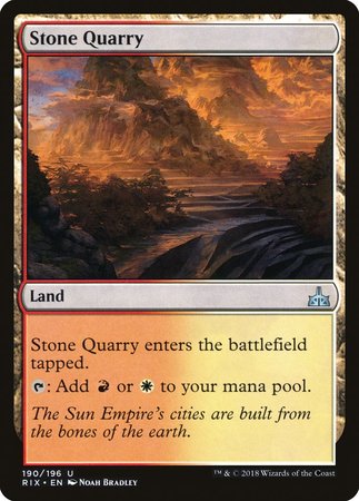 Stone Quarry [Rivals of Ixalan] | Exor Games Bridgewater