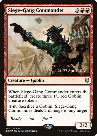 Siege-Gang Commander [Dominaria Promos] | Exor Games Bridgewater