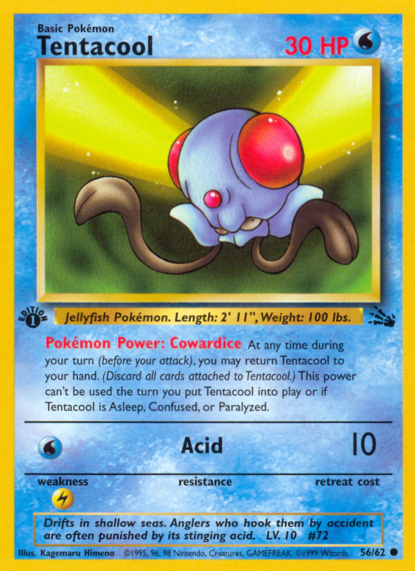 Tentacool (56/62) [Fossil 1st Edition] | Exor Games Bridgewater