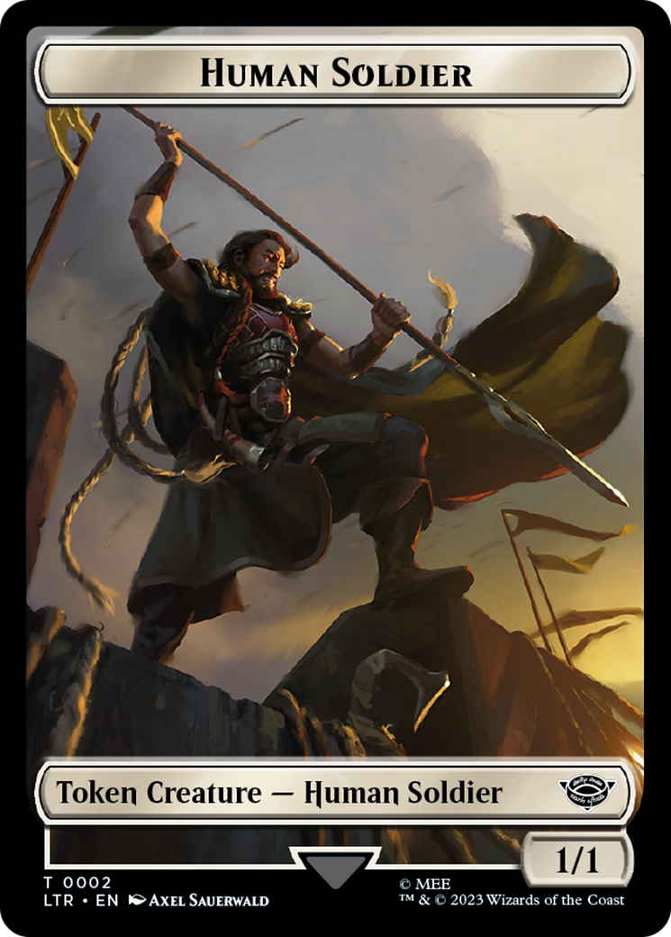 Food (10) // Human Soldier (02) Double-Sided Token [The Lord of the Rings: Tales of Middle-Earth Tokens] | Exor Games Bridgewater