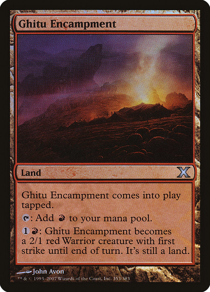 Ghitu Encampment (Premium Foil) [Tenth Edition] | Exor Games Bridgewater
