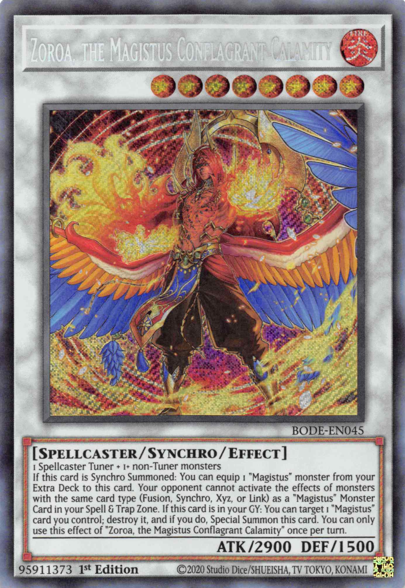 Zoroa, the Magistus Conflagrant Calamity [BODE-EN045] Secret Rare | Exor Games Bridgewater