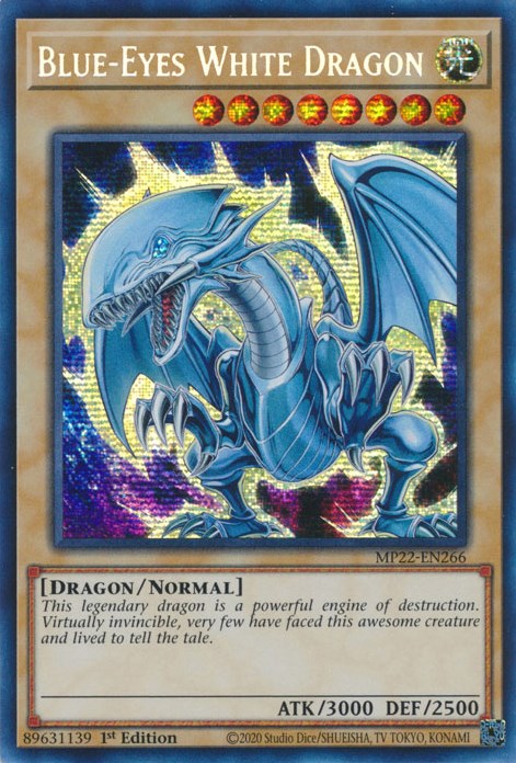 Blue-Eyes White Dragon [MP22-EN266] Prismatic Secret Rare | Exor Games Bridgewater