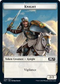 Knight // Zombie Double-sided Token [Core Set 2021 Tokens] | Exor Games Bridgewater