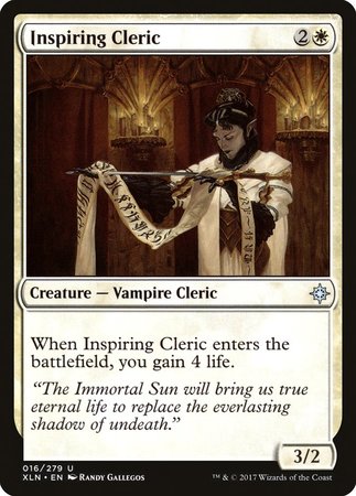 Inspiring Cleric [Ixalan] | Exor Games Bridgewater