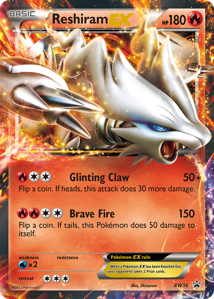 Reshiram EX (BW36) [Black & White: Black Star Promos] | Exor Games Bridgewater