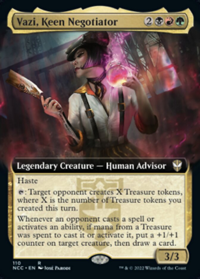 Vazi, Keen Negotiator (Extended Art) [Streets of New Capenna Commander] | Exor Games Bridgewater