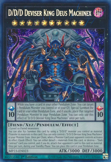 D/D/D Deviser King Deus Machinex [MP23-EN023] Prismatic Secret Rare | Exor Games Bridgewater