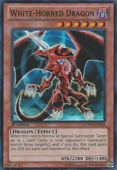 White-Horned Dragon (Redemption Replacement) [MDP2-EN006K] Rare | Exor Games Bridgewater