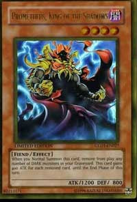 Prometheus, King of the Shadows [GLD1-EN027] Gold Rare | Exor Games Bridgewater