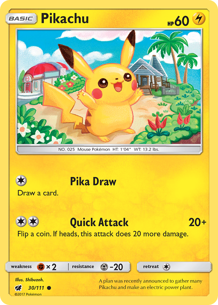 Pikachu (30/111) [Sun & Moon: Crimson Invasion] | Exor Games Bridgewater