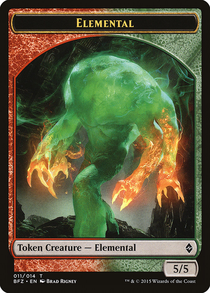 Elemental (011/014) [Battle for Zendikar Tokens] | Exor Games Bridgewater