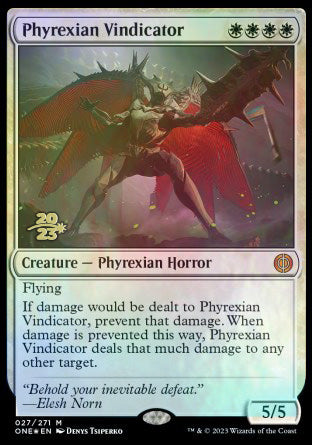 Phyrexian Vindicator [Phyrexia: All Will Be One Prerelease Promos] | Exor Games Bridgewater