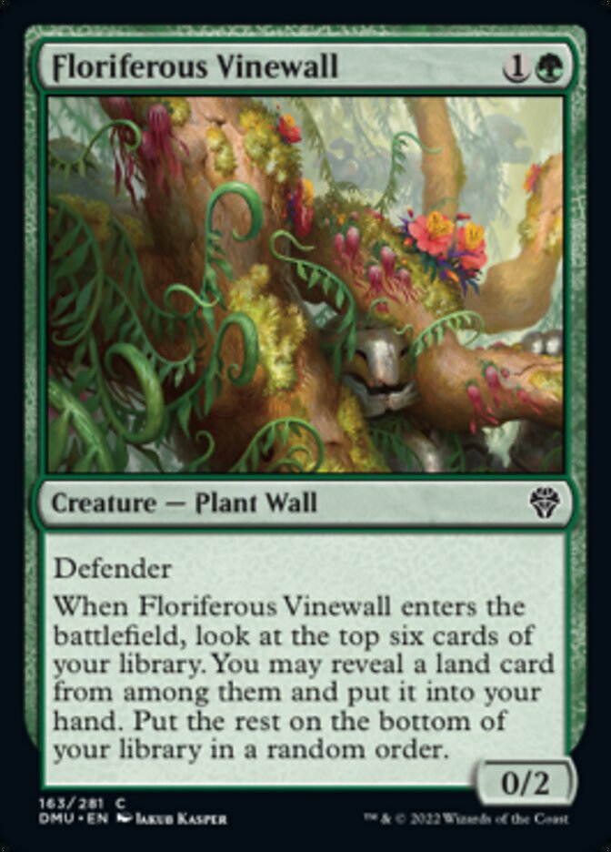 Floriferous Vinewall [Dominaria United] | Exor Games Bridgewater