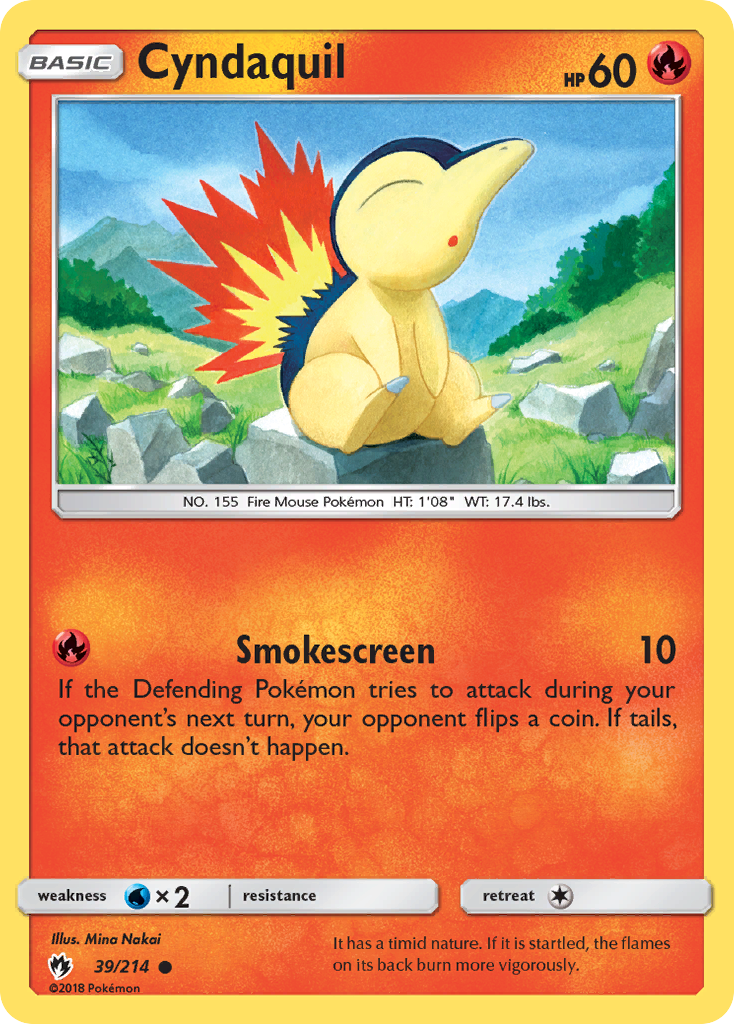 Cyndaquil (39/214) [Sun & Moon: Lost Thunder] | Exor Games Bridgewater