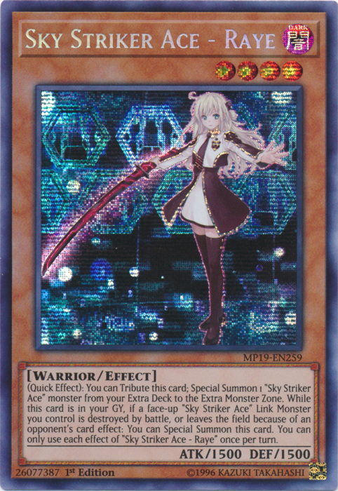 Sky Striker Ace - Raye [MP19-EN259] Prismatic Secret Rare | Exor Games Bridgewater