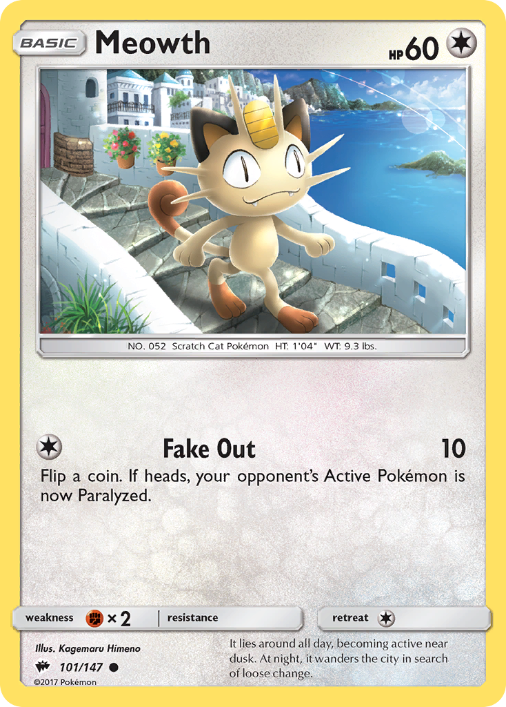 Meowth (101/147) [Sun & Moon: Burning Shadows] | Exor Games Bridgewater