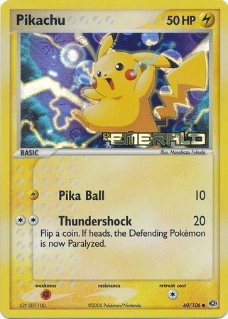 Pikachu (60/106) (Stamped) [EX: Emerald] | Exor Games Bridgewater