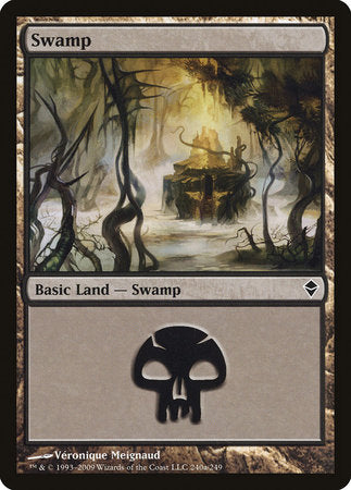 Swamp (240a) [Zendikar] | Exor Games Bridgewater