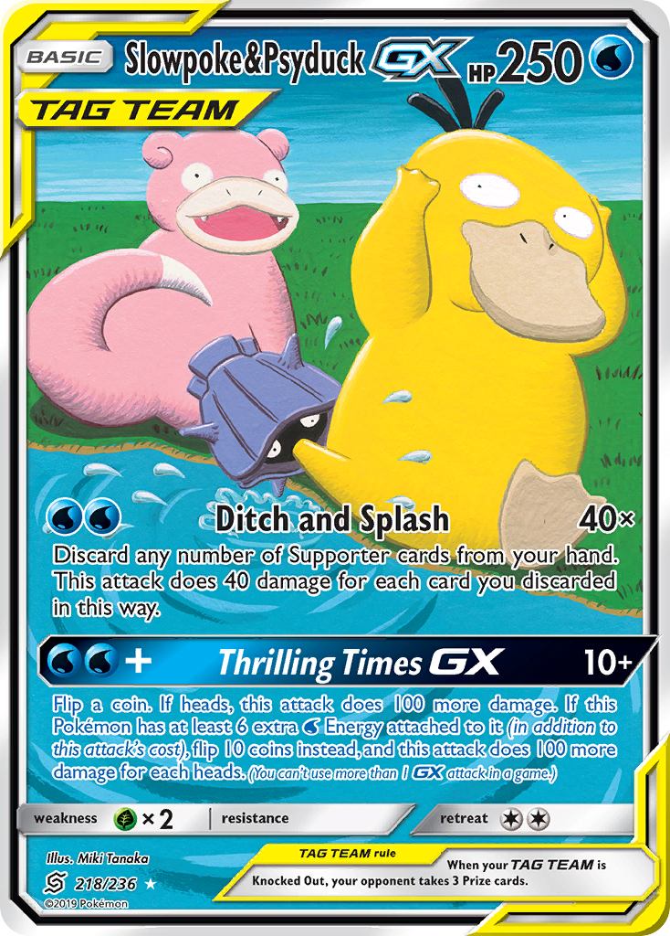 Slowpoke & Psyduck GX (218/236) [Sun & Moon: Unified Minds] | Exor Games Bridgewater