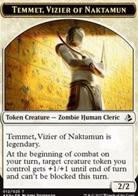 Temmet, Vizier of Naktamun // Zombie Token [Amonkhet Tokens] | Exor Games Bridgewater