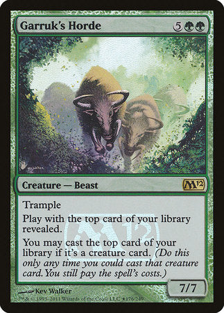 Garruk's Horde [Magic 2012 Promos] | Exor Games Bridgewater