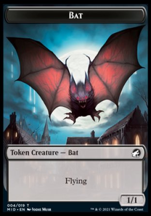 Bat Token [Innistrad: Midnight Hunt Tokens] | Exor Games Bridgewater