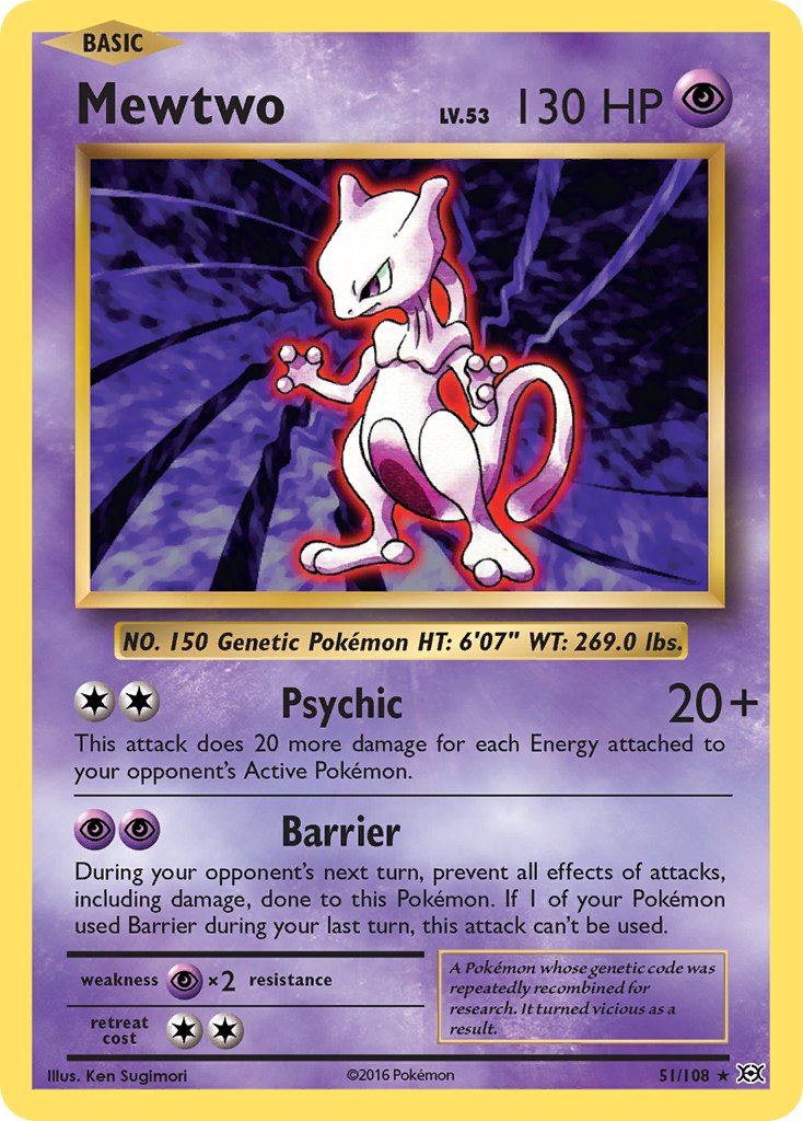 Mewtwo (51/108) (Theme Deck Exclusive) [XY: Evolutions] | Exor Games Bridgewater