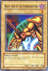 Right Arm of the Forbidden One [DLG1-EN020] Common | Exor Games Bridgewater