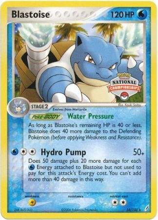 Blastoise (14/100) (National Championship Promo) [EX: Crystal Guardians] | Exor Games Bridgewater