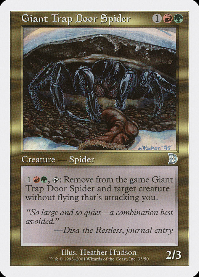 Giant Trap Door Spider [Deckmasters] | Exor Games Bridgewater