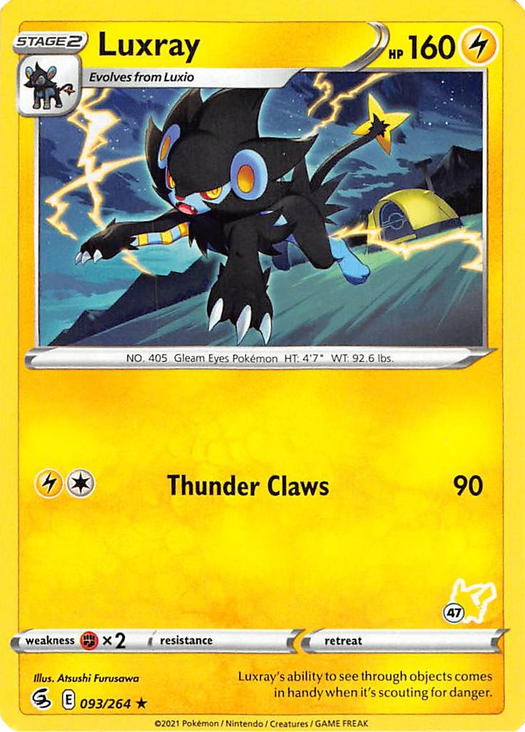 Luxray (093/264) (Pikachu Stamp #47) [Battle Academy 2022] | Exor Games Bridgewater