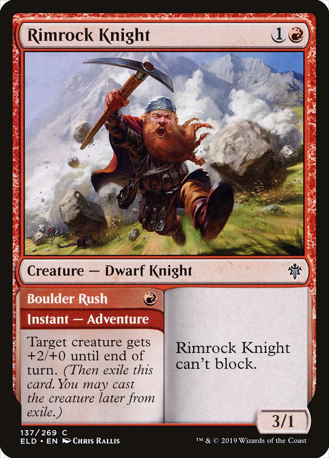 Rimrock Knight // Boulder Rush [Throne of Eldraine] | Exor Games Bridgewater