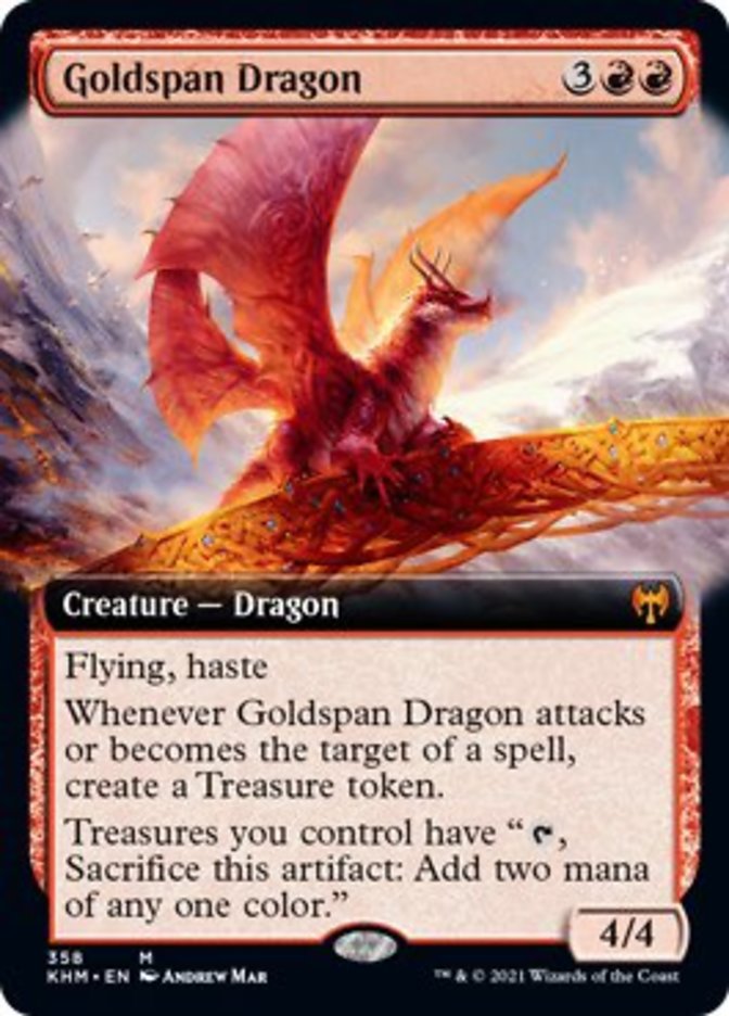 Goldspan Dragon (Extended Art) [Kaldheim] | Exor Games Bridgewater