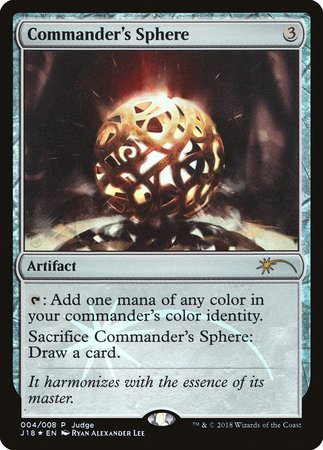 Commander's Sphere [Judge Gift Cards 2018] | Exor Games Bridgewater