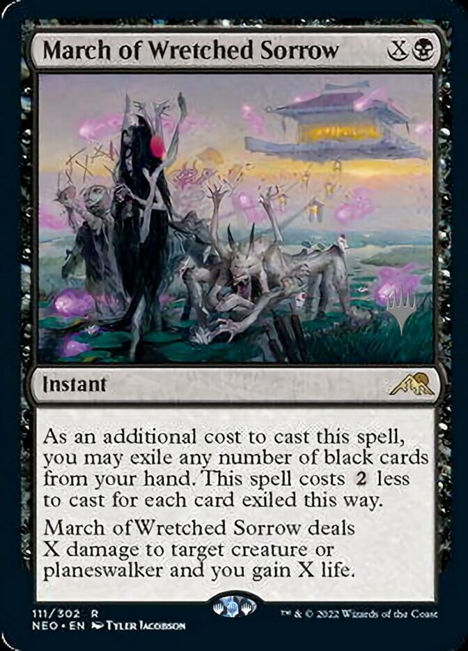 March of Wretched Sorrow (Promo Pack) [Kamigawa: Neon Dynasty Promos] | Exor Games Bridgewater