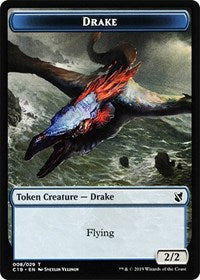 Drake // Human Double-sided Token [Commander 2019 Tokens] | Exor Games Bridgewater