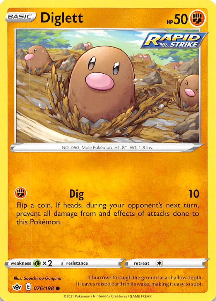 Diglett (076/198) [Sword & Shield: Chilling Reign] | Exor Games Bridgewater