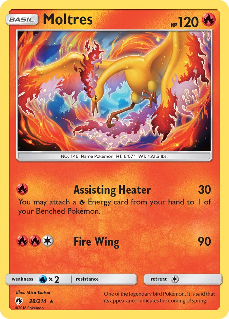 Moltres (38/214) (Let's Play, Eevee) Cracked Ice Holo) (Theme Deck Exclusive) [Sun & Moon: Lost Thunder] | Exor Games Bridgewater