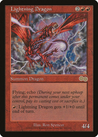 Lightning Dragon [Urza's Saga] | Exor Games Bridgewater