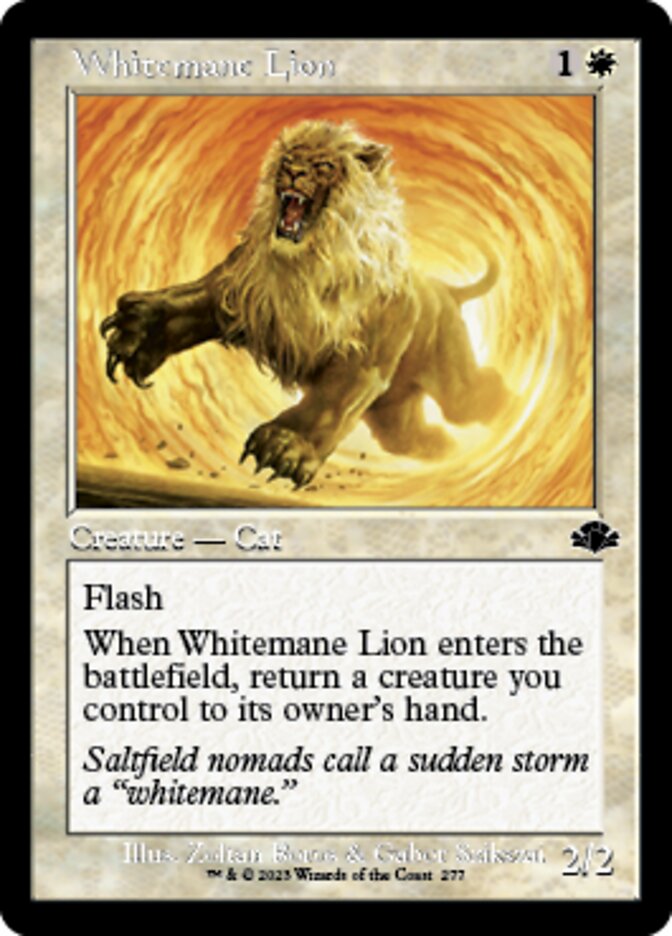 Whitemane Lion (Retro) [Dominaria Remastered] | Exor Games Bridgewater