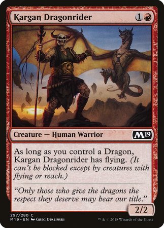 Kargan Dragonrider [Core Set 2019] | Exor Games Bridgewater