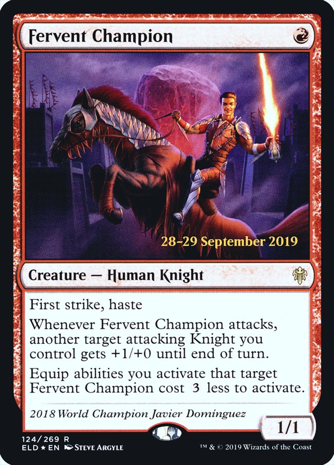 Fervent Champion  [Throne of Eldraine Prerelease Promos] | Exor Games Bridgewater