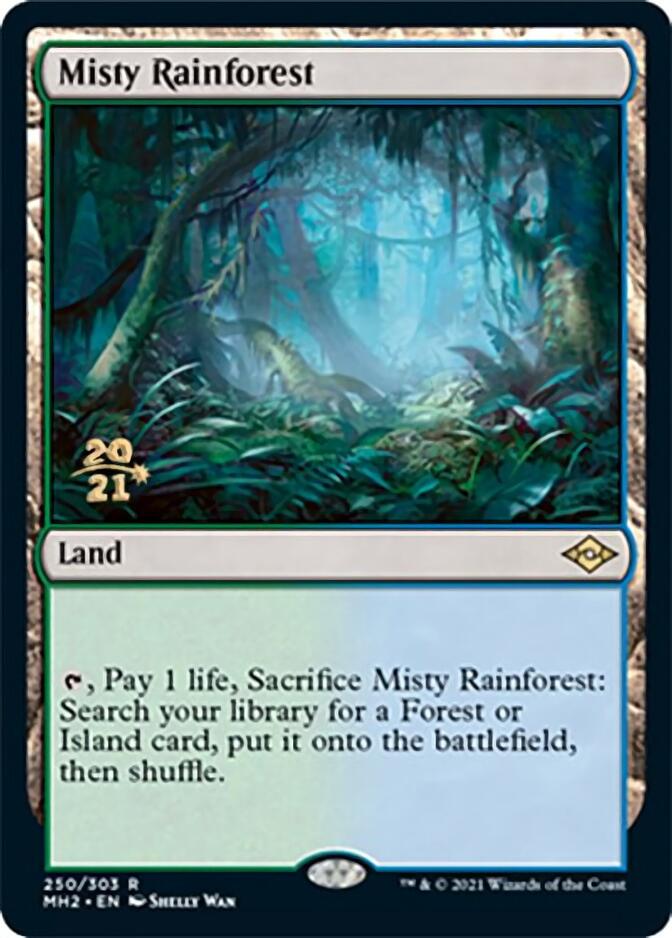 Misty Rainforest [Modern Horizons 2 Prerelease Promos] | Exor Games Bridgewater