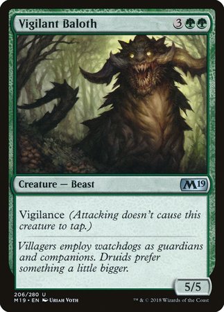 Vigilant Baloth [Core Set 2019] | Exor Games Bridgewater