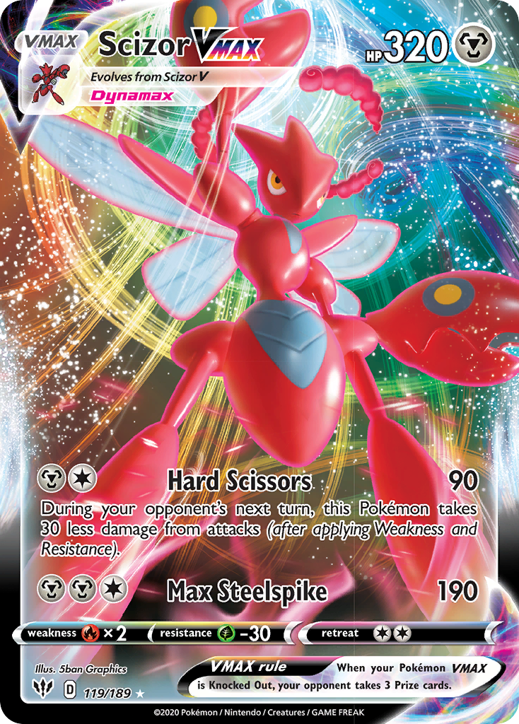 Scizor VMAX (119/189) [Sword & Shield: Darkness Ablaze] | Exor Games Bridgewater